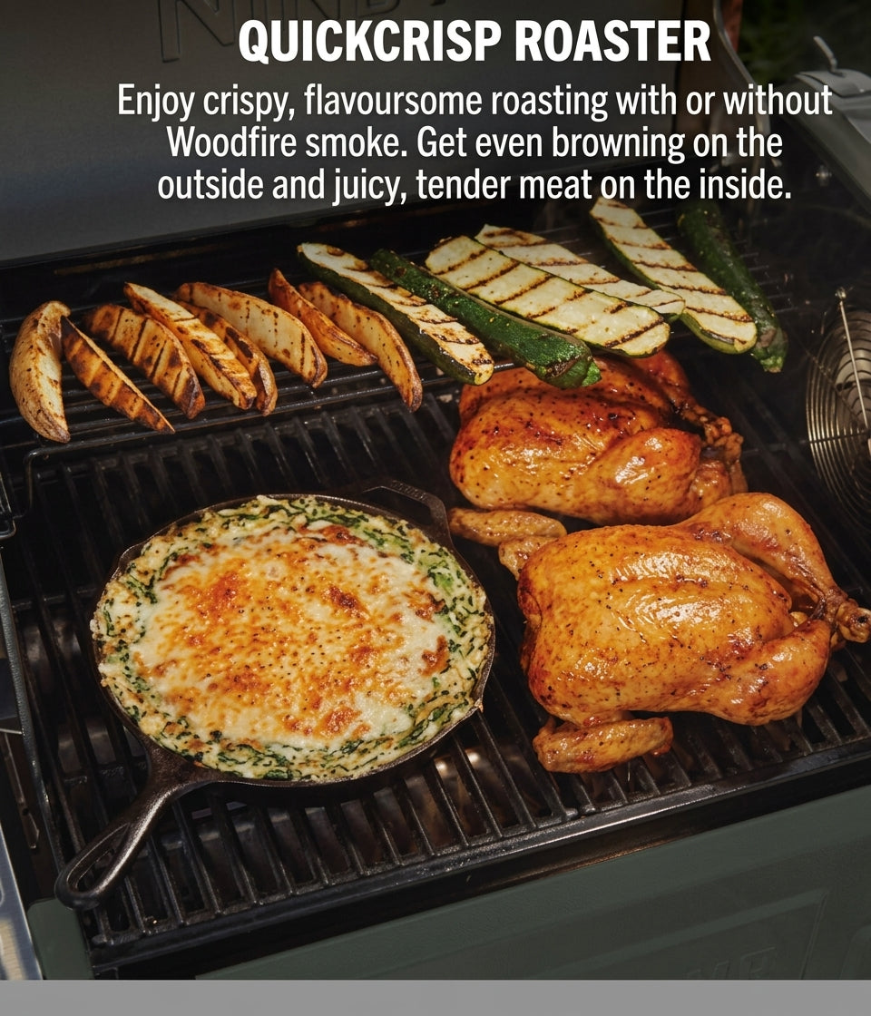 Ninja FlexFlame Outdoor Cooking System Ultimate 5-in-1 Bundle - Green & Gold