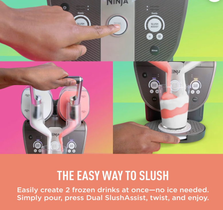 Ninja SLUSHi Twist Frozen Drink Maker - Purple