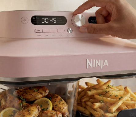 Ninja CRISPi DualZone 8-in-1 Function Glass Air Fryer - Cyberspace