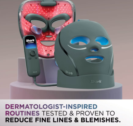Shark CryoGlow Blemish Repair Mask with Charging Stand - Frosted Green