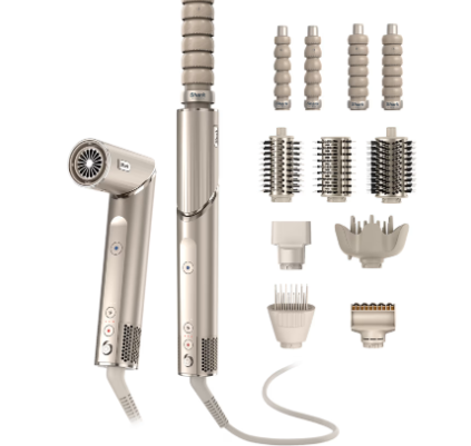 Shark FlexStyle Air Styler & Hair Dryer, Build Your Own 4-in-1 - Stone