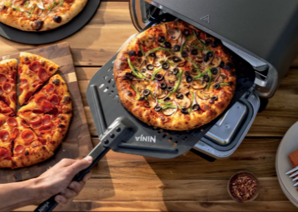 Ninja Artisan Electric Outdoor Pizza Oven & Air Fryer and Cover Bundle
