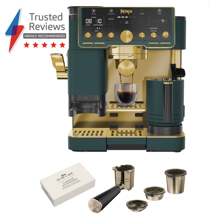 Ninja Luxe Café Pro Espresso Machine - Emerald & Gold ES701UKGNGD
