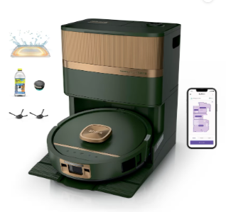 Shark PowerDetect Luxe UV Reveal 2-in-1 Vac & Mop Robot Vacuum – Evergreen