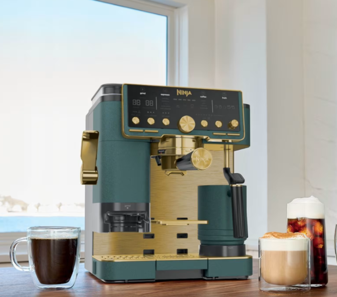 Ninja Luxe Café Pro Espresso Machine - Emerald & Gold ES701UKGNGD