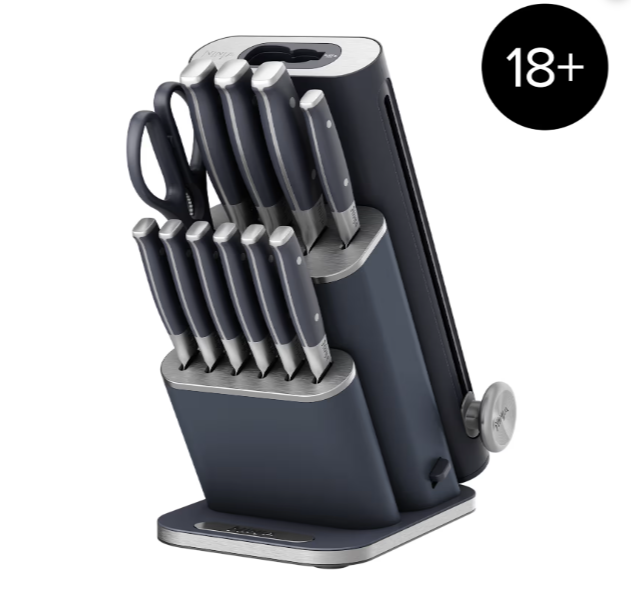 Ninja StaySharp 13-Piece Knife Block Set & Removable Sharpener - Cyberspace