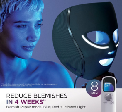 Shark CryoGlow Blemish Repair Mask with Charging Stand - Blue Frost