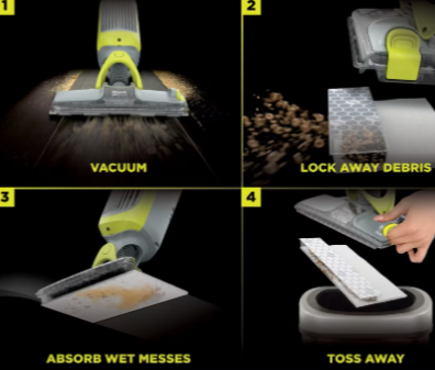 Shark VacMop 2-in-1 Cordless Vacuum Mop with Targeted Spray Complete Kit