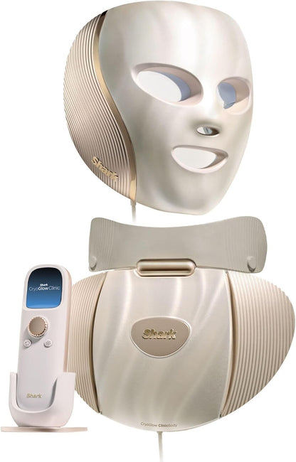 New Shark CryoGlow Clinic LED Face + Body System - White Gold