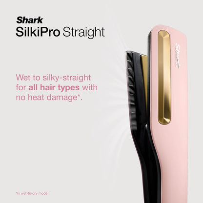 Shark SilkiPro Hair Straightener & Dryer with Storage Case - Rose Petal