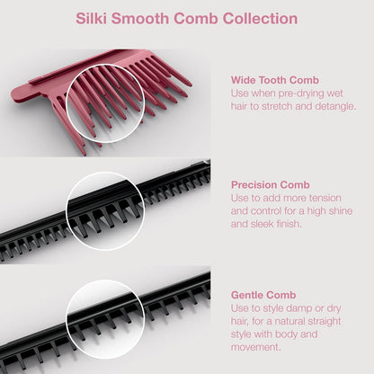 Shark SilkiPro Hair Straightener & Dryer with Storage Case - Rose Petal