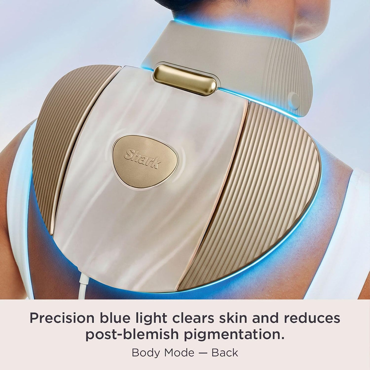 New Shark CryoGlow Clinic LED Face + Body System - White Gold