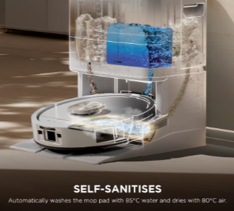 Shark PowerDetect Luxe UV Reveal 2-in-1 Vac & Mop Robot Vacuum – Evergreen