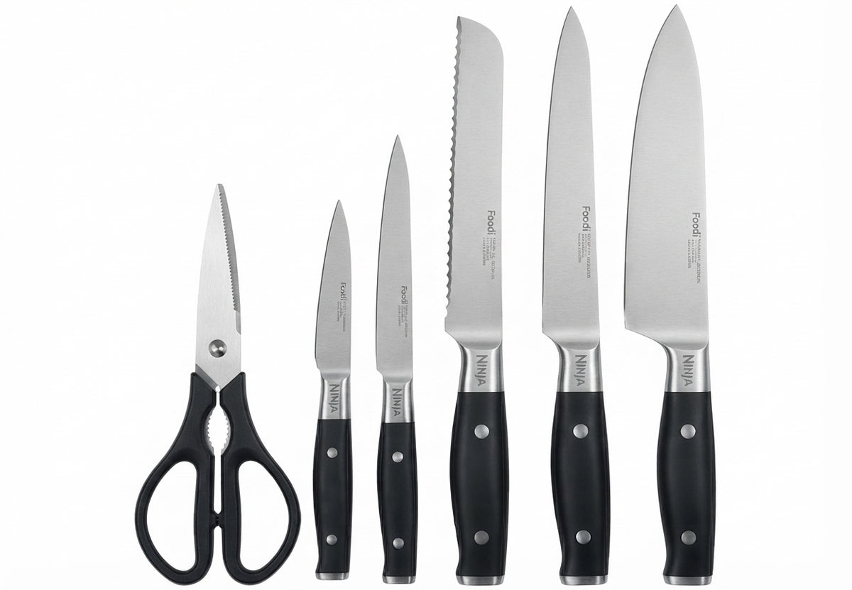 Ninja Foodi StaySharp Knife Block with Integrated Sharpener 6-Piece Set [K32006UK]