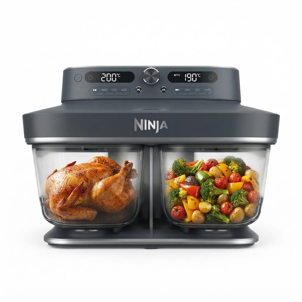 Ninja CRISPi DualZone 8-in-1 Function Glass Air Fryer - Cyberspace