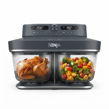 Ninja CRISPi DualZone 8-in-1 Function Glass Air Fryer - Cyberspace