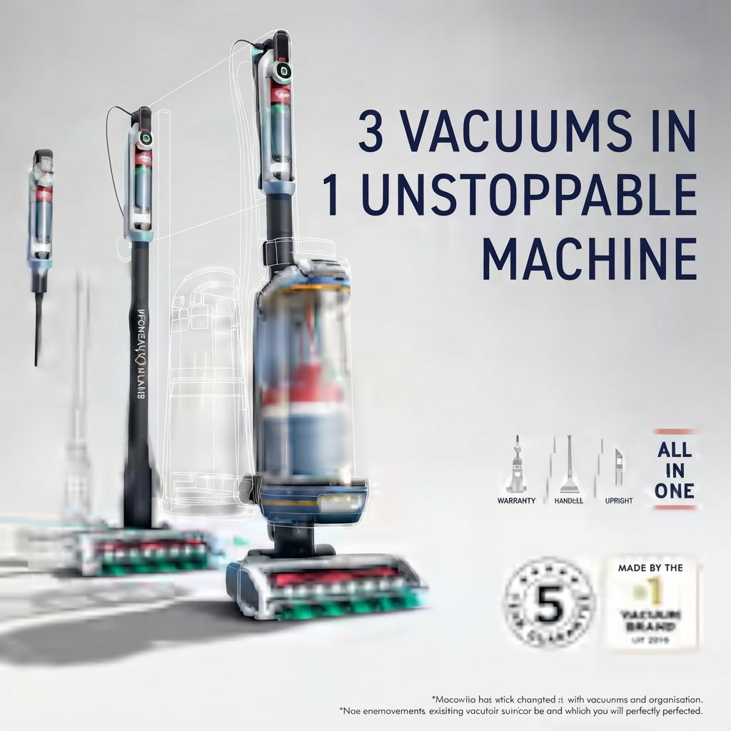 Shark PowerDetect Transformer PowerTrio System Upright Vacuum with Detect and Reveal – Chimera Blue