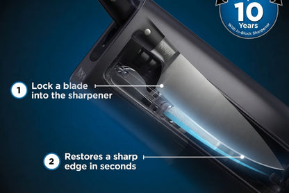 Ninja Foodi StaySharp Knife Block with Integrated Sharpener 6-Piece Set [K32006UK]