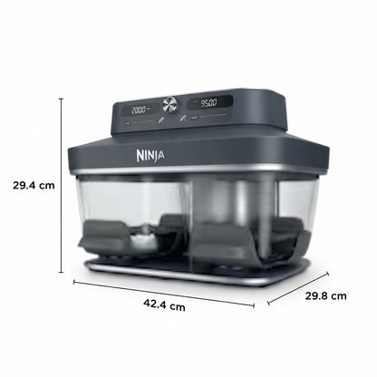 Ninja CRISPi DualZone 8-in-1 Function Glass Air Fryer - Cyberspace