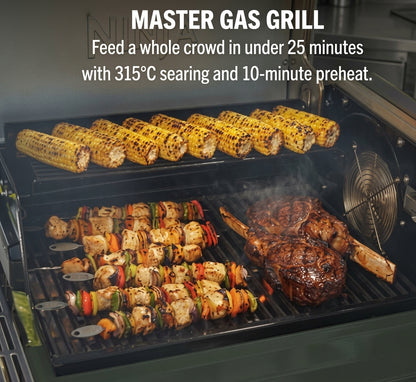 Ninja FlexFlame Outdoor Cooking System Ultimate 5-in-1 Bundle - Green & Gold