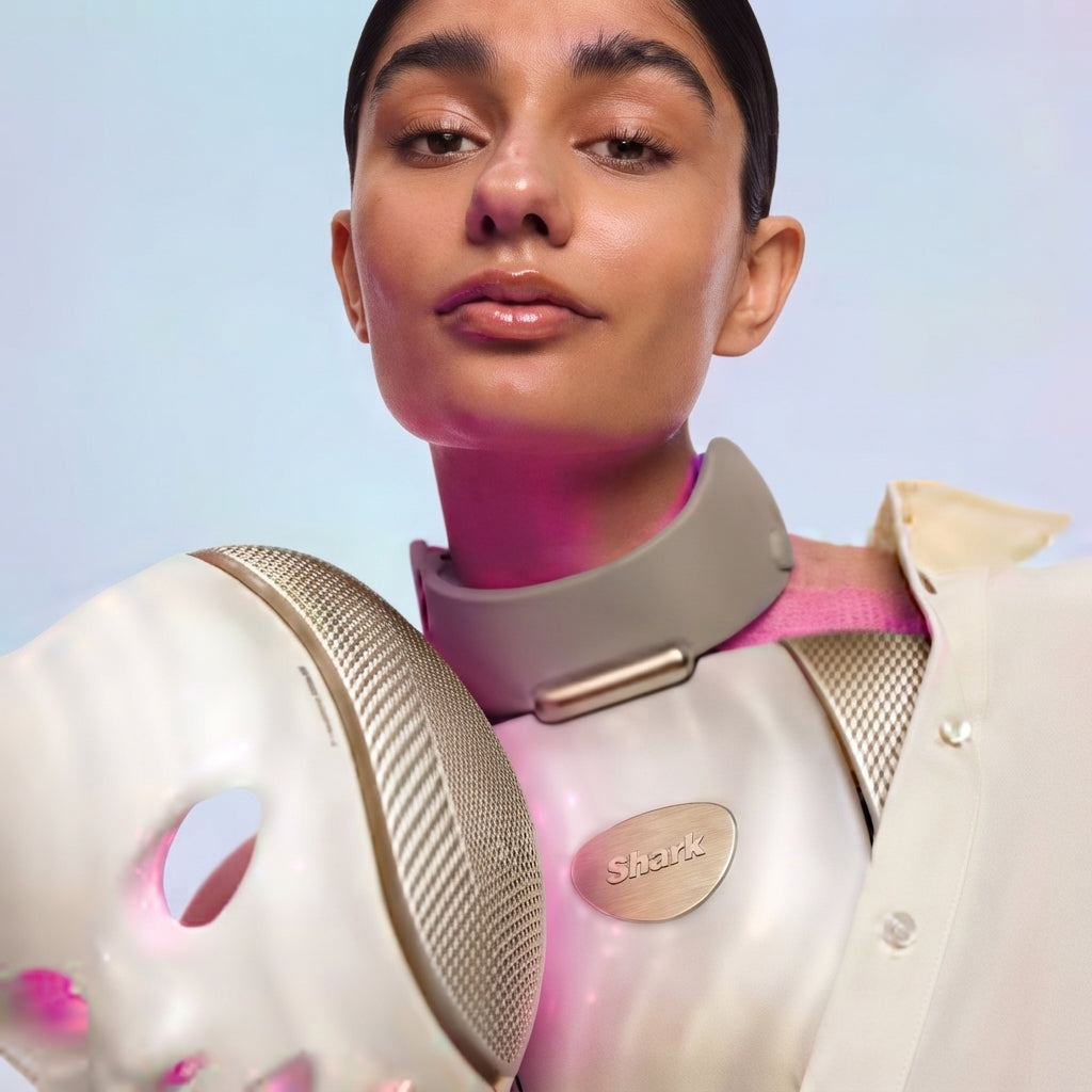 Shark CryoGlow Clinic LED Face + Body System - White Gold