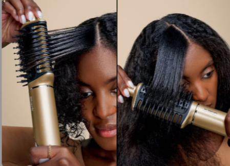 Shark Glam Air Styler, Straightener & Dryer System, Build Your Own 3-in-1 - Gold