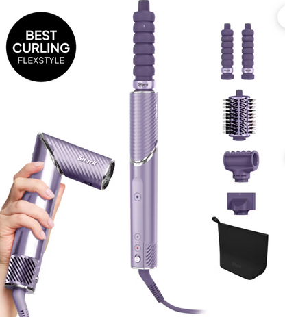 Shark FlexStyle IonCurl Air Styler & Hair Dryer, 4-in-1 - Lilac