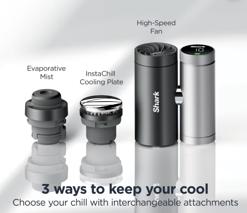 Shark ChillPill 3-in-1 Fan, Mist & InstaChill System – Carbon FA022UK