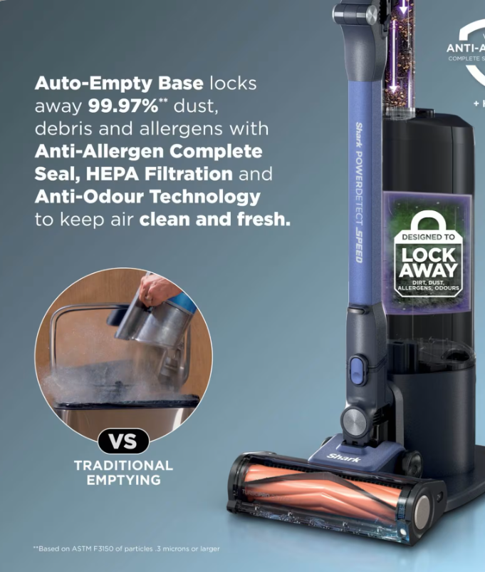 Shark PowerDetect Speed Clean and Empty Pet Pro Cordless Vacuum – Ultramarine IA3241UKT