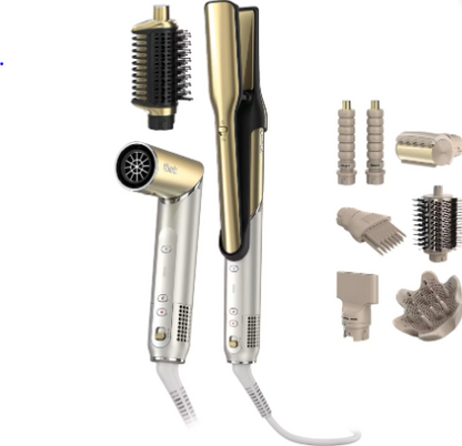 Shark Glam Air Styler, Straightener & Dryer System, Build Your Own 3-in-1 - Gold
