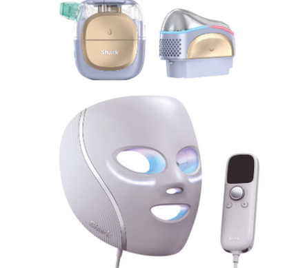 Shark Purple Beauty Bundle - CryoGlow & FacialPro Glow & DePuffi At-Home Hydrating Facial System