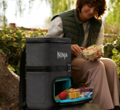 Ninja FrostVault Go 17 litre 24-Can Backpack Soft Cooler - Charcoal Grey