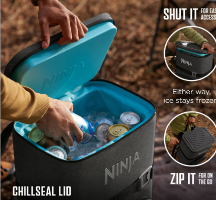 Ninja FrostVault Go 17 litre 24-Can Backpack Soft Cooler - Charcoal Grey