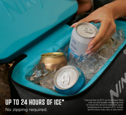Ninja FrostVault Go 17 litre 24-Can Backpack Soft Cooler - Charcoal Grey
