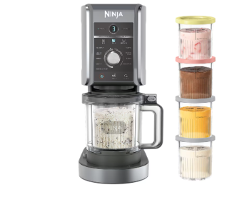Ninja CREAMi Deluxe 10-in-1 Ice Cream and Frozen Drink Maker (4 Tub Bundle)
