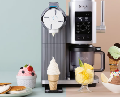 Ninja CREAMi Scoop & Swirl 13-in-1 Soft Serve & Ice Cream Maker NC701UK