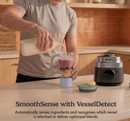 Ninja CrushBOSS 3-in-1 Kitchen System with Food Processor & Tumbler - Onyx