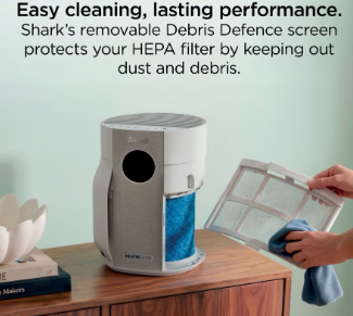 Shark BreatheClear Compact Air Purifier with NeverChange6 - Dove