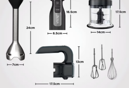 Ninja Foodi 3-in-1 Hand Blender, Hand Mixer & Chopper