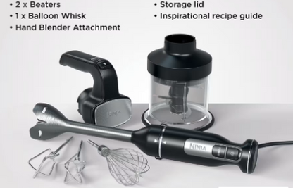 Ninja Foodi 3-in-1 Hand Blender, Hand Mixer & Chopper