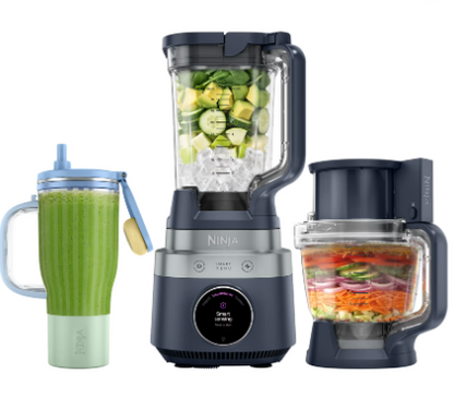 Ninja CrushBOSS 3-in-1 Kitchen System with Food Processor & Tumbler - Midnight Blue