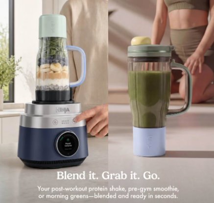 Ninja CrushBOSS 3-in-1 Kitchen System with Food Processor & Tumbler - Midnight Blue