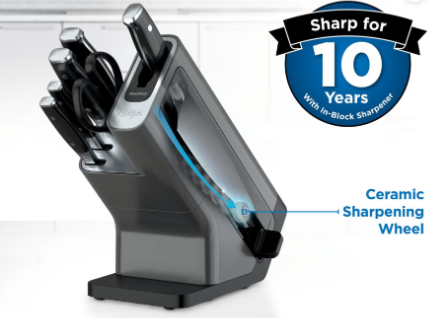 Ninja Foodi StaySharp Knife Block with Integrated Sharpener 6-Piece Set [K32006UK]