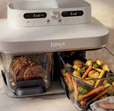 Ninja CRISPi DualZone 8-in-1 Function Glass Air Fryer - Cyberspace