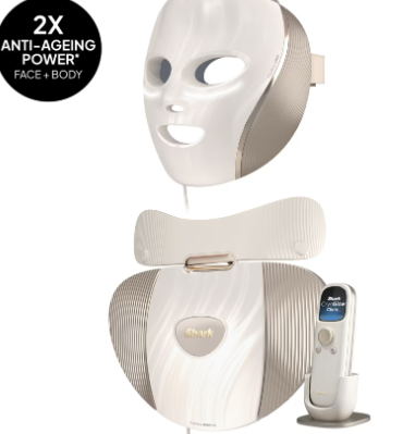 Shark CryoGlow Clinic LED Face + Body System - White Gold
