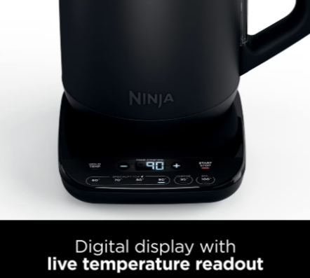 Ninja Black Perfect Temperature Kettle, Rapid Boil – KT200UK