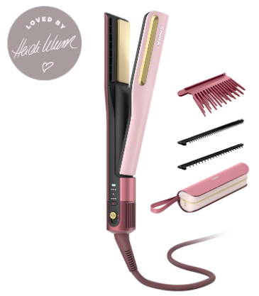 Shark SilkiPro Hair Straightener & Dryer with Storage Case - Rose Petal