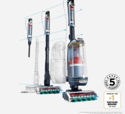 Shark PowerDetect Transformer PowerTrio System Upright Vacuum with Detect and Reveal – Chimera Blue