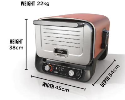 Ninja Woodfire Outdoor Oven, Artisan Pizza Maker and BBQ Smoker with Stand & Cover