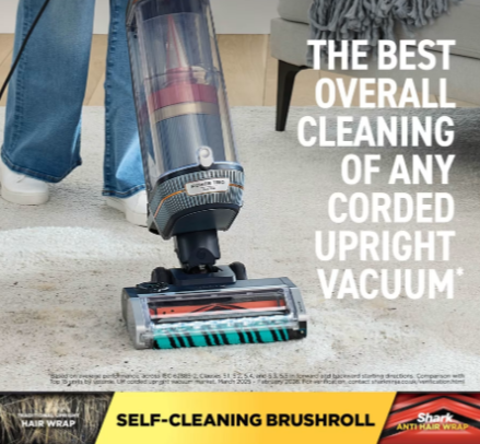 Shark PowerDetect Transformer PowerTrio System Upright Vacuum with Detect and Reveal – Chimera Blue